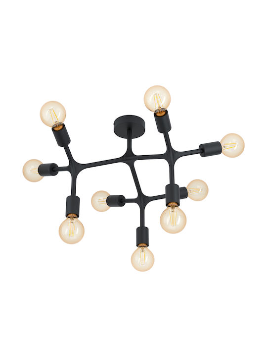 Eglo Bocadella Vintage Metal Ceiling Light with Socket E27 64pcs Black