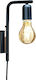 Eglo Adri Modern Lamp Wall with Socket E27 and Switch Black 26cm