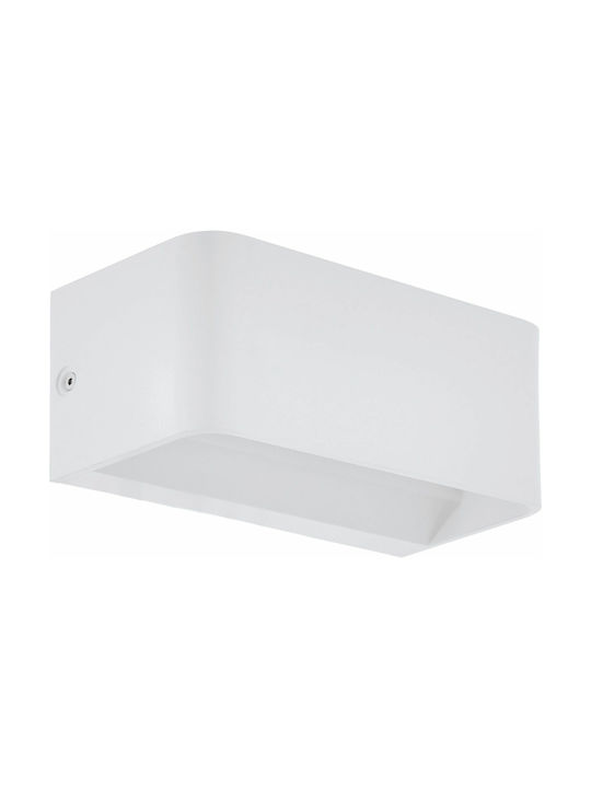 Eglo Sania Modern Wall Lamp with Integrated LED and Warm White Light White Width 20cm