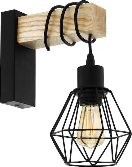 Eglo Townshend Leuchte Wand Schwarz 14x14x24.5cm Eglo Townshend Leuchte Wand Schwarz 14x14x24.5cm