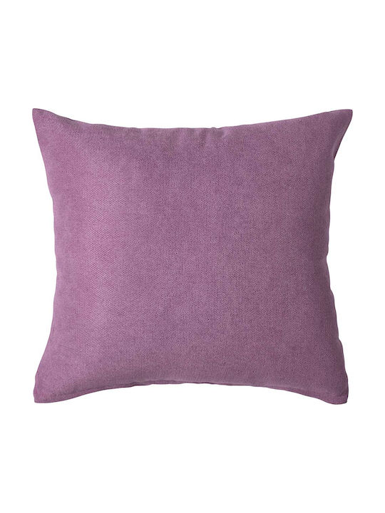 Silk Fashion Διακοσμητική Μαξιλαροθήκη 802 από 100% Βαμβάκι Μωβ 45x45εκ.