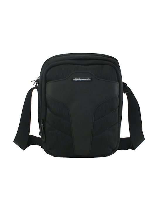 Diplomat KN82 Ανδρική Τσάντα Ώμου / Χιαστί σε Μαύρο χρώμα