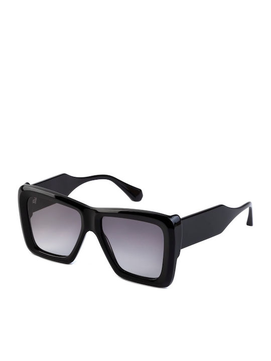 Gigi Barcelona Nicole Women's Sunglasses with Black Plastic Frame and Black Polarized Lens 6456/1