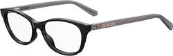 Moschino Plastic Eyeglass Frame Black MOL544 807