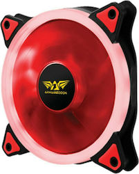 Armaggeddon Scarlet Saber 120mm 3-Pin Red Lighting Case Fan Red