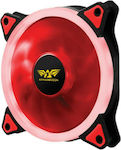 Armaggeddon Scarlet Saber 120mm 3-Pin Red Lighting Case Fan Red