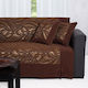 Silk Fashion Throws Set 3 pcs 911 Coffee