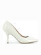 Migato Patent Leather Pointed Toe White Heels JS640-13