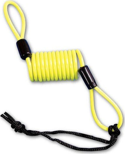 Shark Motorcycle Lock Reminder Cable in Yellow