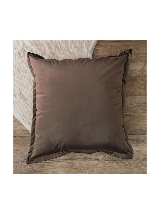 Teoran Decorative Pillow Case Velvet 03 Brown 4...