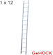 GeHock Leiter Aluminium mit 12 Stufen