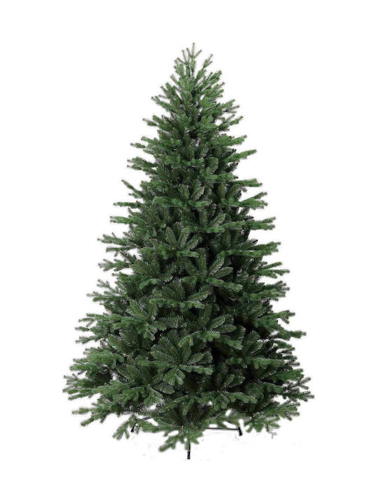 Detroit Christmas Green Tree with Metallic Base and Built in Branches H240cm