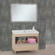 Pro Bagno Nisos 934 Waschtisch mit Waschbecken & Spiegel L100xB44xH85cm Beige