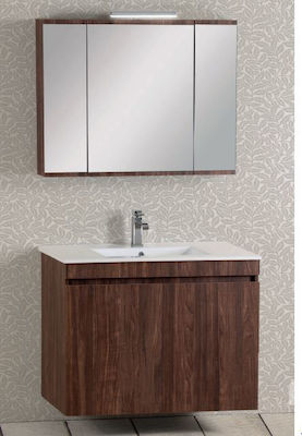 Pro Bagno Elegant Σετ Μπάνιου με Νιπτήρα και Καθρέπτη Πάγκος με Νιπτήρα & Καθρέπτη L90xD45xH70cm Pro Bagno Elegant Σετ Μπάνιου με Νιπτήρα και Καθρέπτη Πάγκος με Νιπτήρα & Καθρέπτη L90xD45xH70cm