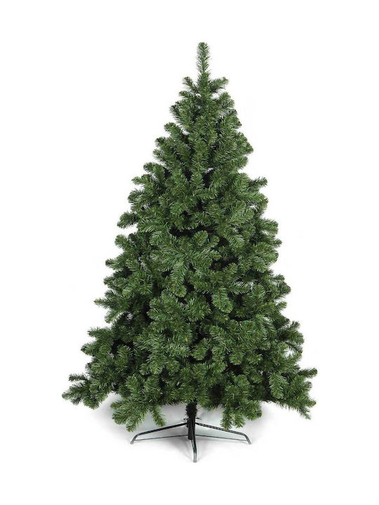 Colorado Deluxe Christmas Green Tree with Metallic Base and Built in Branches H210cm