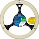 Lampa Car Steering Wheel Cover Cromox with Diameter 35-37cm Synthetic Beige L3313.0