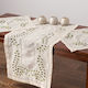 Silk Fashion 3279 Cotton Tablecloth Runner with Embroidery Set 3pcs Ecru 40x110cm