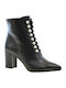 Fardoulis 6532X Women's Leather Medium Heel Boots Black