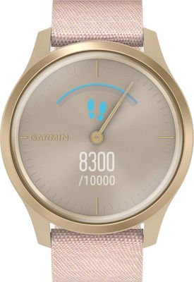 Garmin Vivomove Style Stainless Steel 42mm Waterproof Smartwatch with Heart Rate Monitor (Blush Pink)