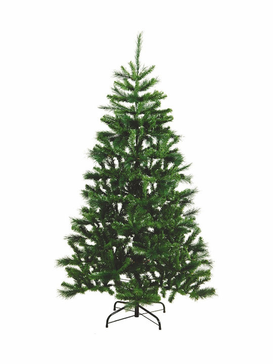 Needle Christmas Green Tree with Metallic Base and Hook-In Branches H180cm