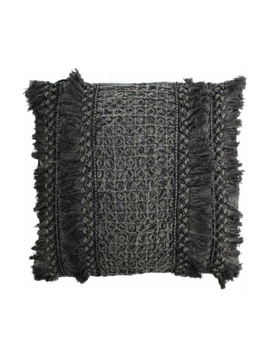 Zaros Sofa Cushion Xet-0711 from 100% Cotton Black 45x45cm. XET-0711