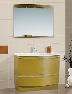 Pro Bagno Σεμέλη Σετ Μπάνιου με Νιπτήρα και Καθρέπτη Πάγκος με Νιπτήρα & Καθρέπτη L100xD56xH84cm Pro Bagno Σεμέλη Σετ Μπάνιου με Νιπτήρα και Καθρέπτη Πάγκος με Νιπτήρα & Καθρέπτη L100xD56xH84cm