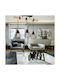Eglo Townshend Pendant Light Black Boho Rail with Socket E27 55x36x36cm