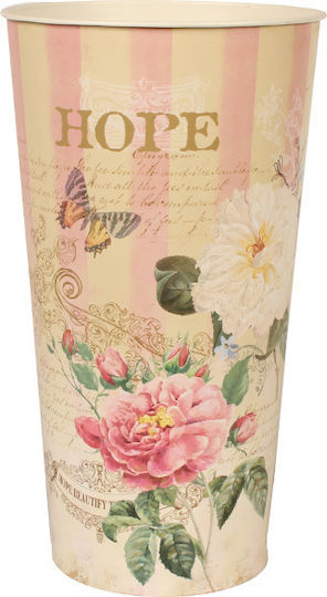 Keskor Vază Metalică Hope Roz Φ15.5xÎ27.5cm