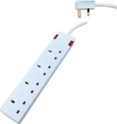 Eurolamp 4-Outlet Power Strip 3m White