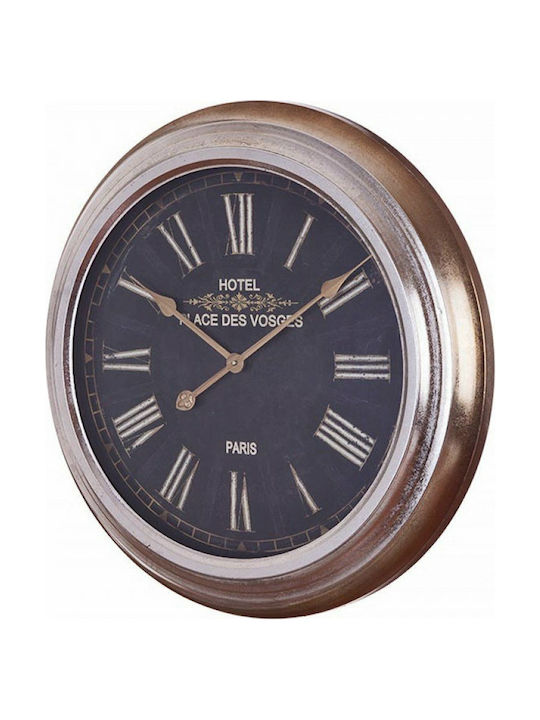 Zaros Antikes Wanduhr Metallisch Bronze Ø60cm