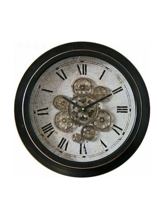 Zaros Antique Wall Clock Metallic Black Ø46cm