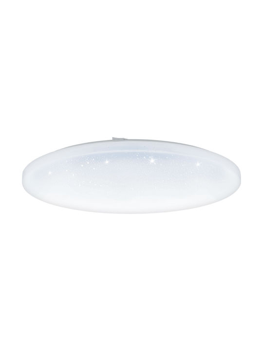 Eglo Frania-S Modern Ceiling Mount Light with Integrated LED and Crystals in White color 55pcs