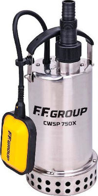 F.F. Group CWSP 750X Inox Μονοφασική Αντλία Ακαθάρτων / Λυμάτων 1hp