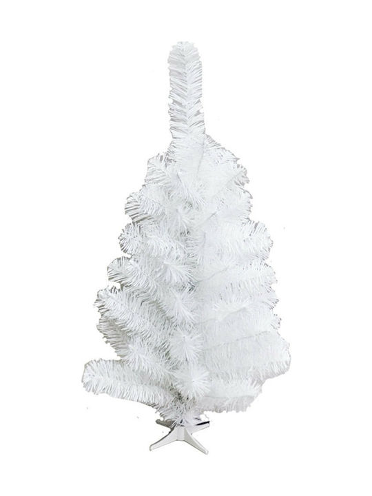 Λευκό Christmas White Tree with Metallic Base H75pcs