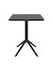 Sky Outdoor Foldable Polypropylene Table for Small Spaces Black 60x60x74cm