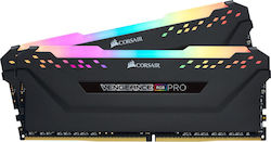 Corsair Vengeance RGB Pro 32GB DDR4 RAM cu 2 module (2x16GB) și