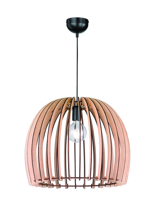 Trio Lighting Pendant Wood Hängelampe Einfaches Licht für Fassung E27 Beige