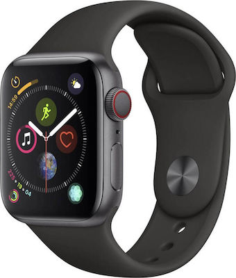 Apple Watch Series 4 Cellular Aluminium 40mm Waterproof with eSIM and Heart Rate Monitor (Space Grey)