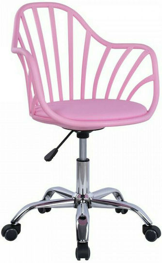 HomeMarkt Stuhl Büro mit Armen Becky HM8457.05 Rosa