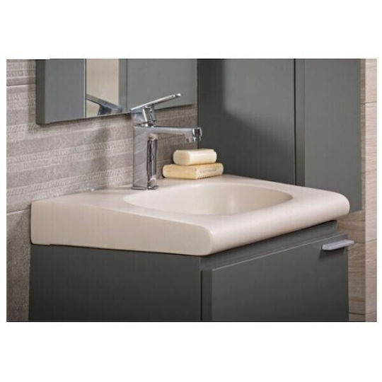 Adamidis Master 55 Mobilier de baie cu lavoar Ivory Blat cu Lavoar L52xW32.5xH45cm Ecru