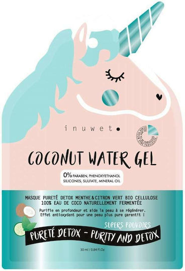 Inuwet Gel Cu Apă De Cocos Mască Pentru Față 30ml