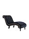 Vintage Ανάκλιντρο Chesterfield Βελούδινο Μαύρο Μ145xΠ52xΥ77εκ.