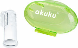 Akuku Finger Toothbrush Baby Toothbrush Finger for 0m+ Green