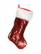 Christmas Decorative Fabric Red Socks H50cm