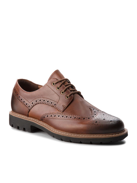 Clarks Batcombe Wing Δερμάτινα Ανδρικά Oxfords Καφέ