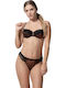 Luna Wildcat Balconette Balconette Bra without Padding Underwire Black