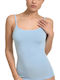 Mit Spaghetti-Träger Light Blue Damen T-Shirt