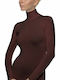 Helios Women's Long Sleeve Turtleneck T-Shirt Chocolate