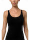 Women's Sleeveless Cotton T-Shirt Black