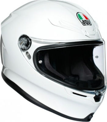 AGV K6 White Κράνος Μηχανής Full Face 1220gr με Pinlock